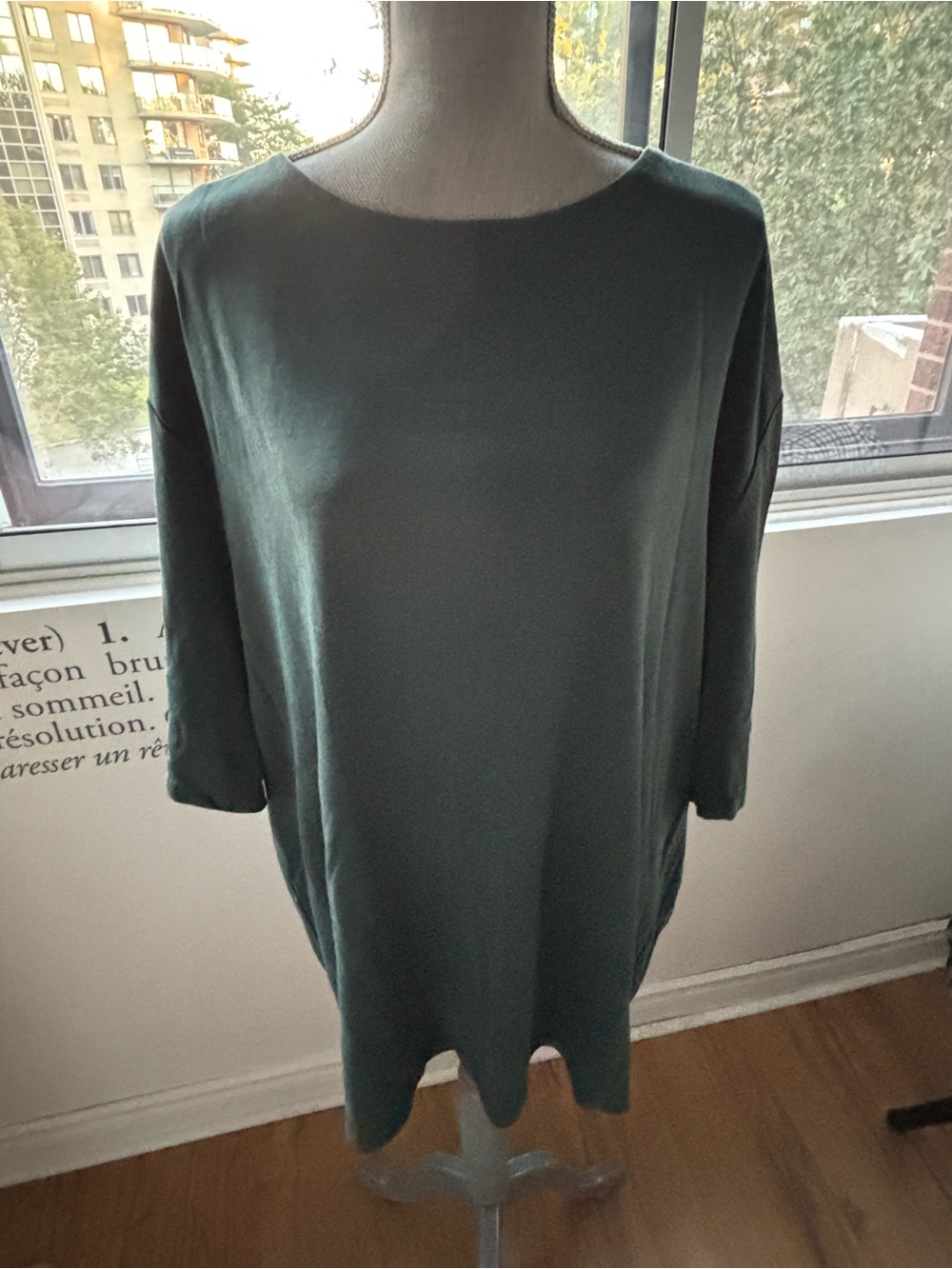 Women's Relaxed Boatneck Tunic in Deep Teal